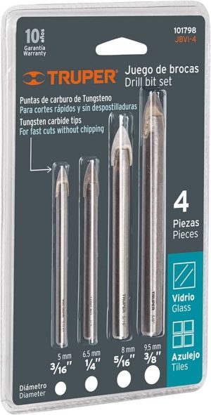 Juego de Brocas para Vidrio Truper - 101798
