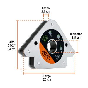 Escuadra magnetica de 5.5 pulgadas 70kg Truper  -  102862