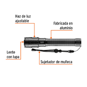 Linterna de aluminio 2000 lumens Truper  -  16779
